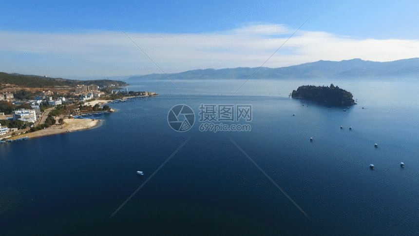 一望无际湖水 gif