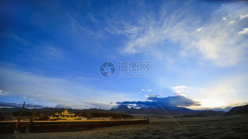gif动图 实景动图  康定木雅金塔日出延时gif.gif