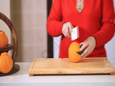 橙片刀切丑柑 GIF高清图片