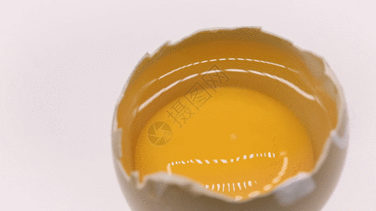 静物素描鸡蛋特写 鸡蛋开壳GIF高清图片