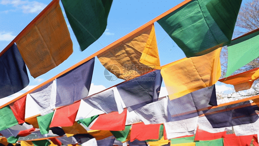西藏经幡高速摄影gif动图图片-正版gif素材401140297-摄图网