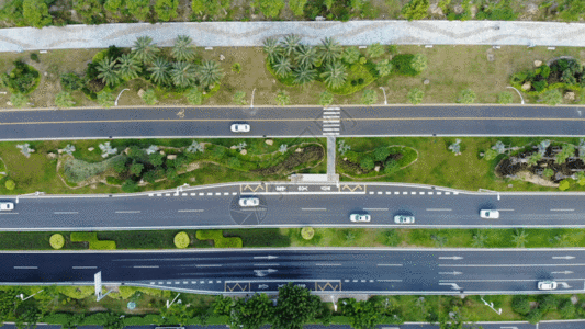 交通道路车流GIF高清图片