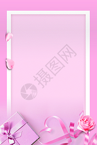 包心丸粉色花瓣背景设计图片
