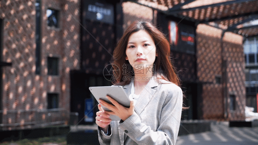 gif动图 实景动图  商务女性微笑形象gif.gif
