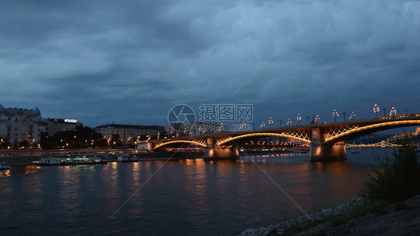 夜景拍摄桥梁gif动图图片-正版gif素材401143990-摄图网