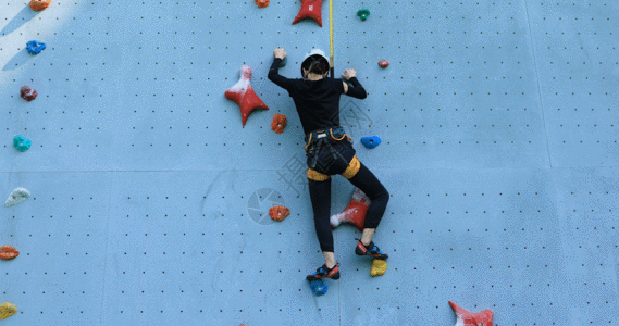 攀岩山顶体育活动攀岩4K超清GIF高清图片