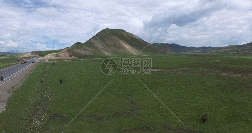 摄图网已获得 甘肃甘南红原草原航拍视频gif正版授权采用 vrf