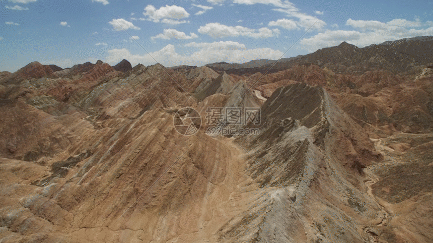 gif动图 实景动图  甘肃张掖丹霞国家地质公园航拍视频gif.