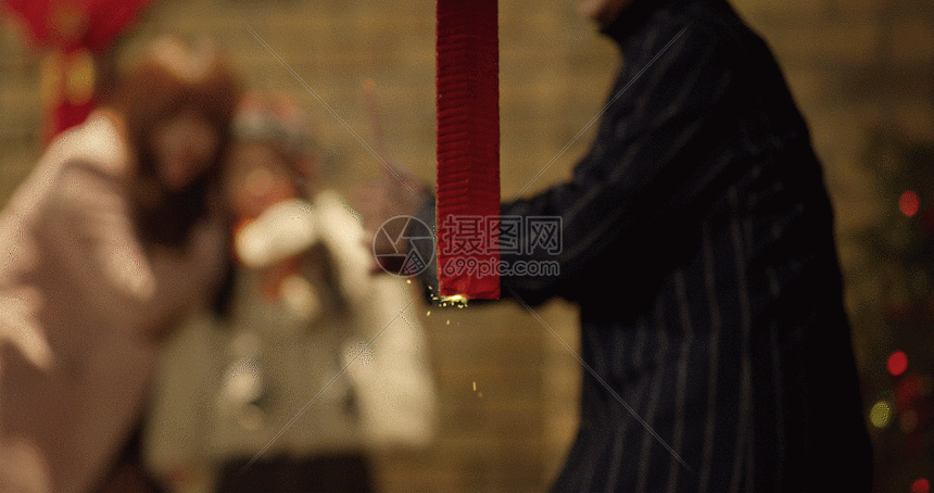 过春节点鞭炮4k高速摄影gif动图图片-正版gif素材-摄