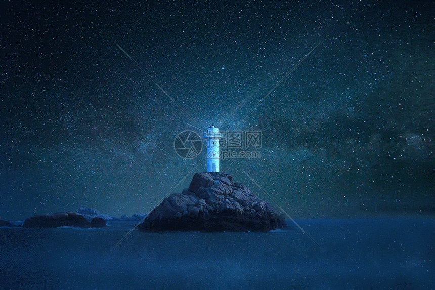 gif动图 实景动图  舟山海岛灯塔gif动图.gif 860_573