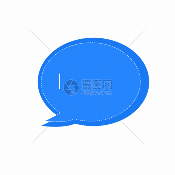 蓝色对话框点击进入标签GIF图片