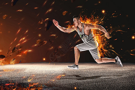 烈焰跑步健身设计图片
