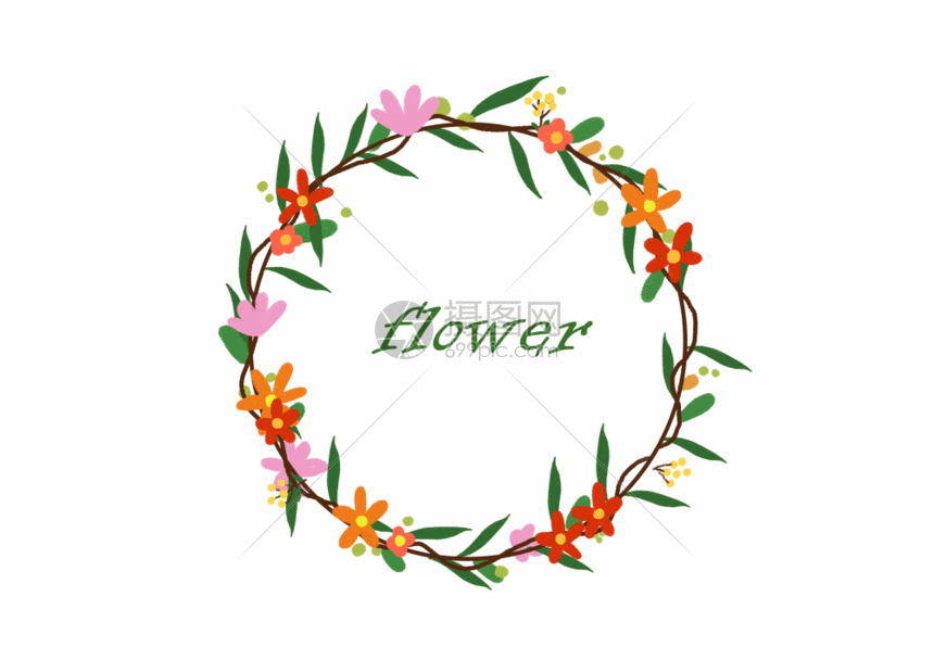 gif动图 插画动图 花环gif.psd,gif 860_608