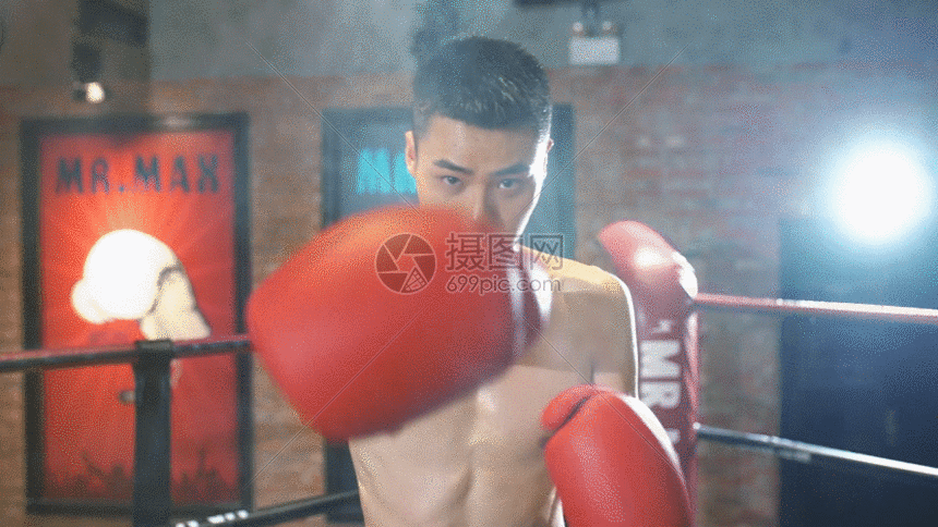 拳击手打拳gif