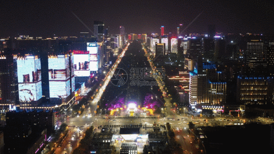 西安高新CBD4K夜景GIF图片
