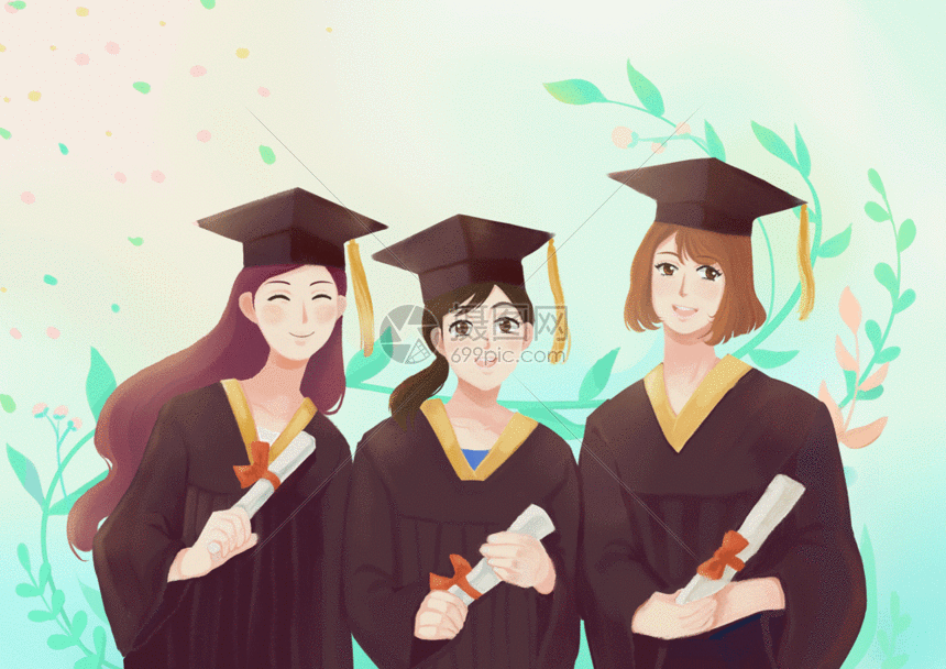 gif动图 插画动图 毕业季gif.psd,gif 860_608
