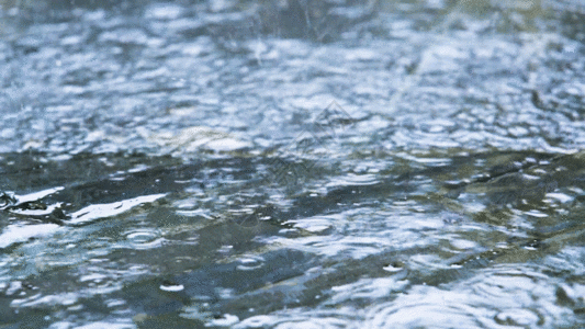 雨天上班下雨天的地面GIF高清图片