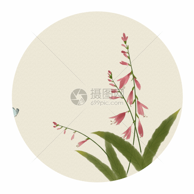 花和蝴蝶gif动图图片-正版gif素材401210461-摄图网