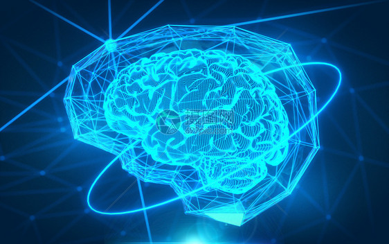 科技感大脑网络连线场景图片