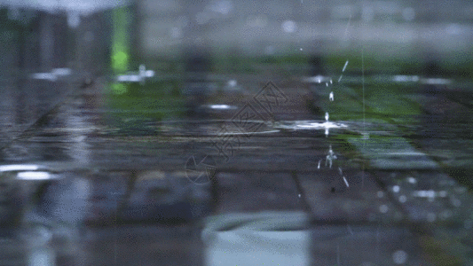 下雨的路面GIF高清图片