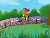 骑自行车健身的女孩图片
