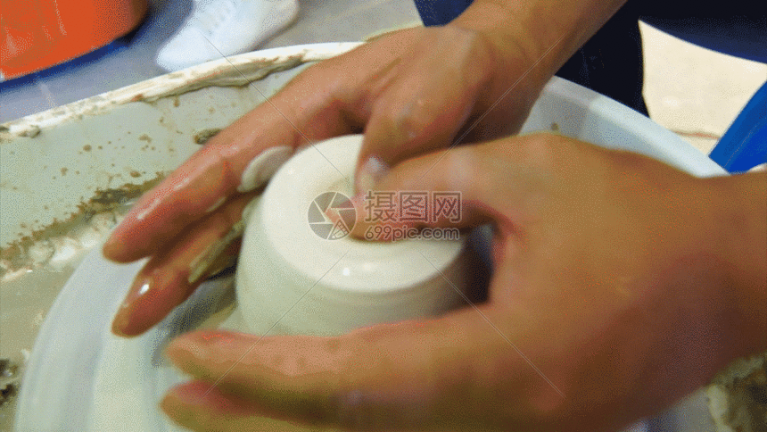 陶艺制作gif动图图片-正版gif素材401217350-摄图网
