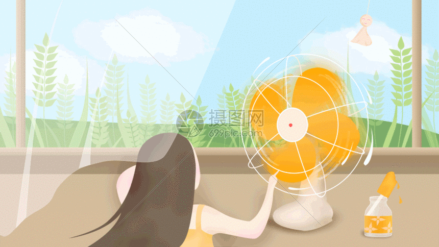 gif动图 插画动图 小满夏日清凉gif.psd,gif 860_484
