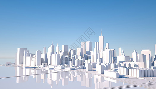 现代化城市模型背景图片