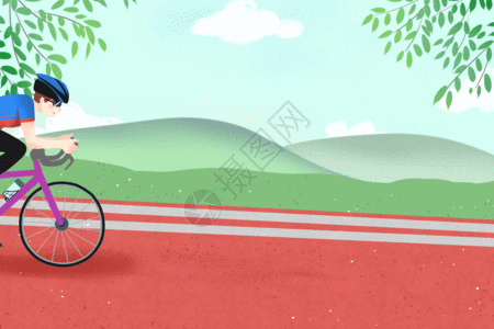 交通方式自行车比赛GIF高清图片