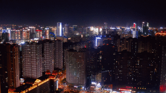 南京路步行街繁华都市夜景GIF高清图片