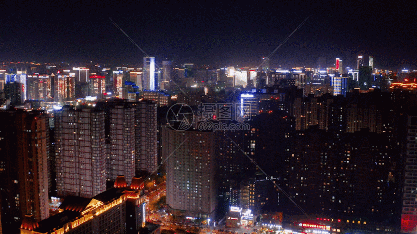 繁华都市夜景GIF图片