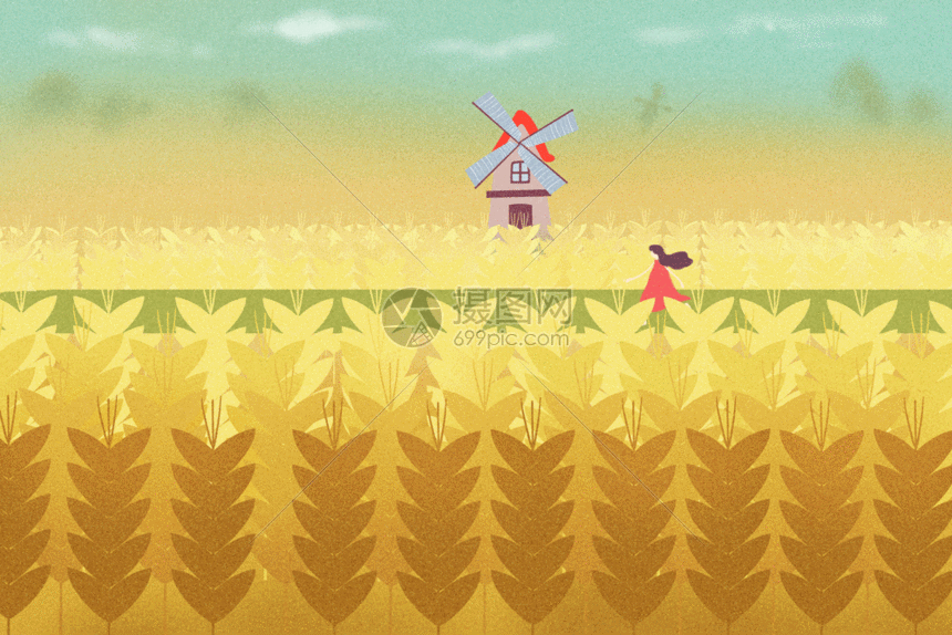 gif动图 插画动图 芒种gif.