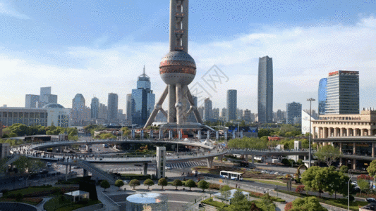 上海陆家嘴城市风光GIF图片