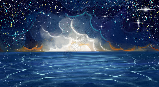 大海星辰星空大海设计图片
