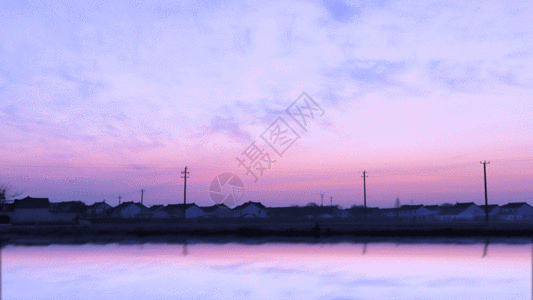 江南唯美日出gif图片素材