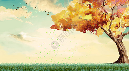 秋天的大树秋天设计图片