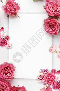 玫瑰边框粉红色花瓣边框高清图片