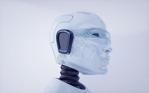 VR展示智能机器人头部设计图片