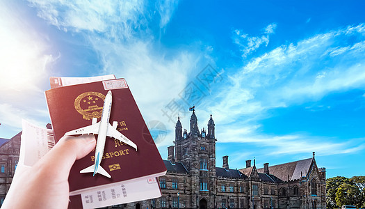 旅行签证机票高清图片
