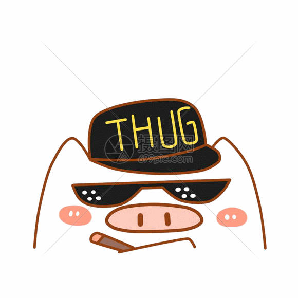 该gif动态图片标题为嘻哈胖猪表情包gif,编号:401286225,格式:psd,gif