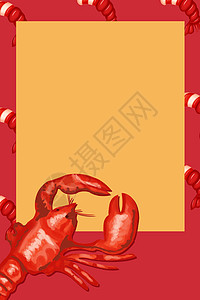 美食龙虾背景图片