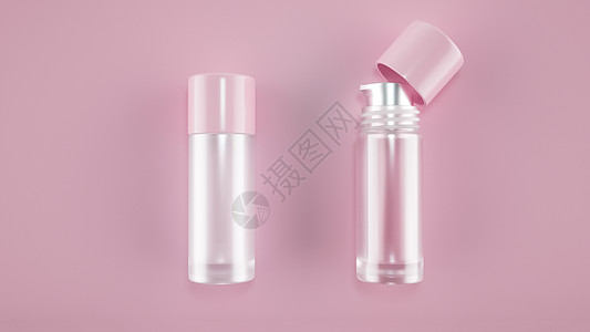 化妆品瓶子玻璃瓶包装展示高清图片