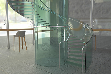 玻璃旋转楼梯设计图片