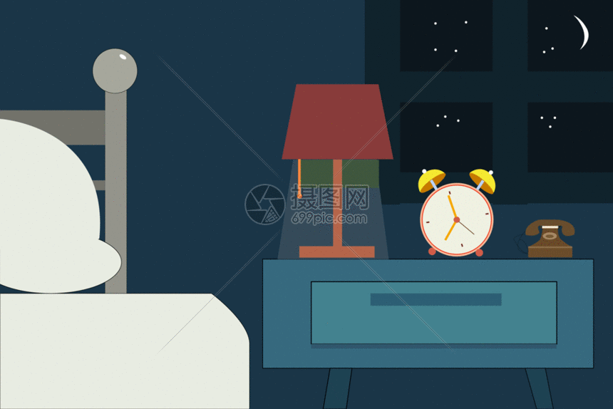 gif动图 插画动图 晚安世界gif.gif 860_574