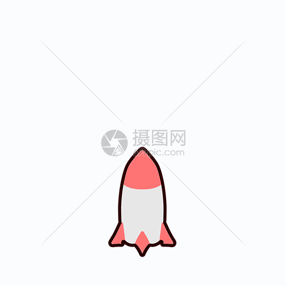 发射的火箭卡通动态图图片