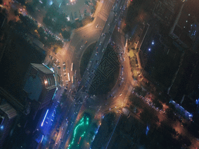 夜景繁华城市GIF图片
