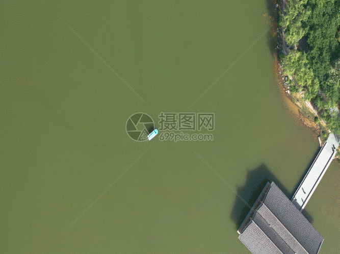 园林湖面4k航拍gif动图图片-正版gif素材401323644-摄