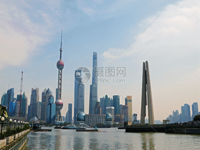 gif动图 实景动图  上海外滩延时gif.