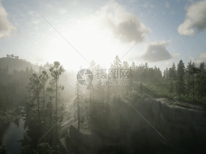 唯美自然风景gif动图图片-正版gif素材401323930-摄图网