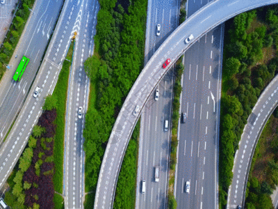 立交航拍高架桥4K素材GIF图片